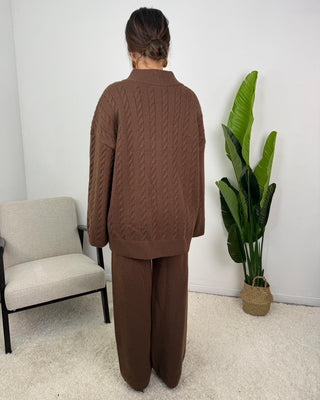 Ensemble gilet torsadé