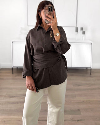 Chemise épaisse avec ceinture