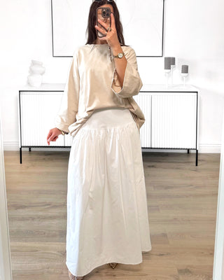 Jupe blanche en coton