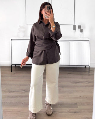 Chemise épaisse avec ceinture