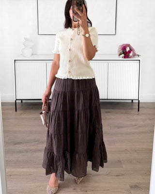 Jupe longue en coton Kaina