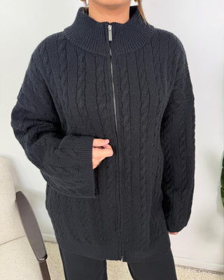 Ensemble gilet torsadé