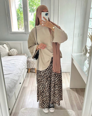 Tshirt oversize en coton beige