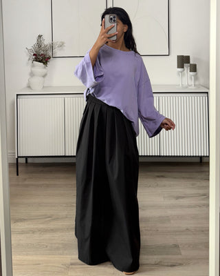 Tshirt oversize en coton lilas