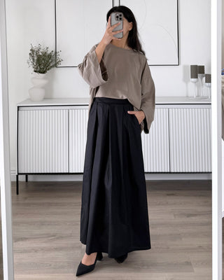 Tshirt oversize en coton taupe